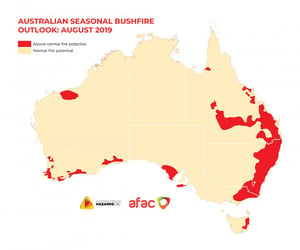 Australian Seasonal Bushfire Outlook: August 2019 (Source: BNHCRC)