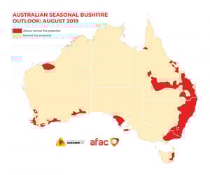 Australian Seasonal Bushfire Outlook: August 2019 (Source: BNHCRC)